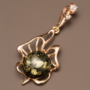 5.141 Подвеска позолота янтарь